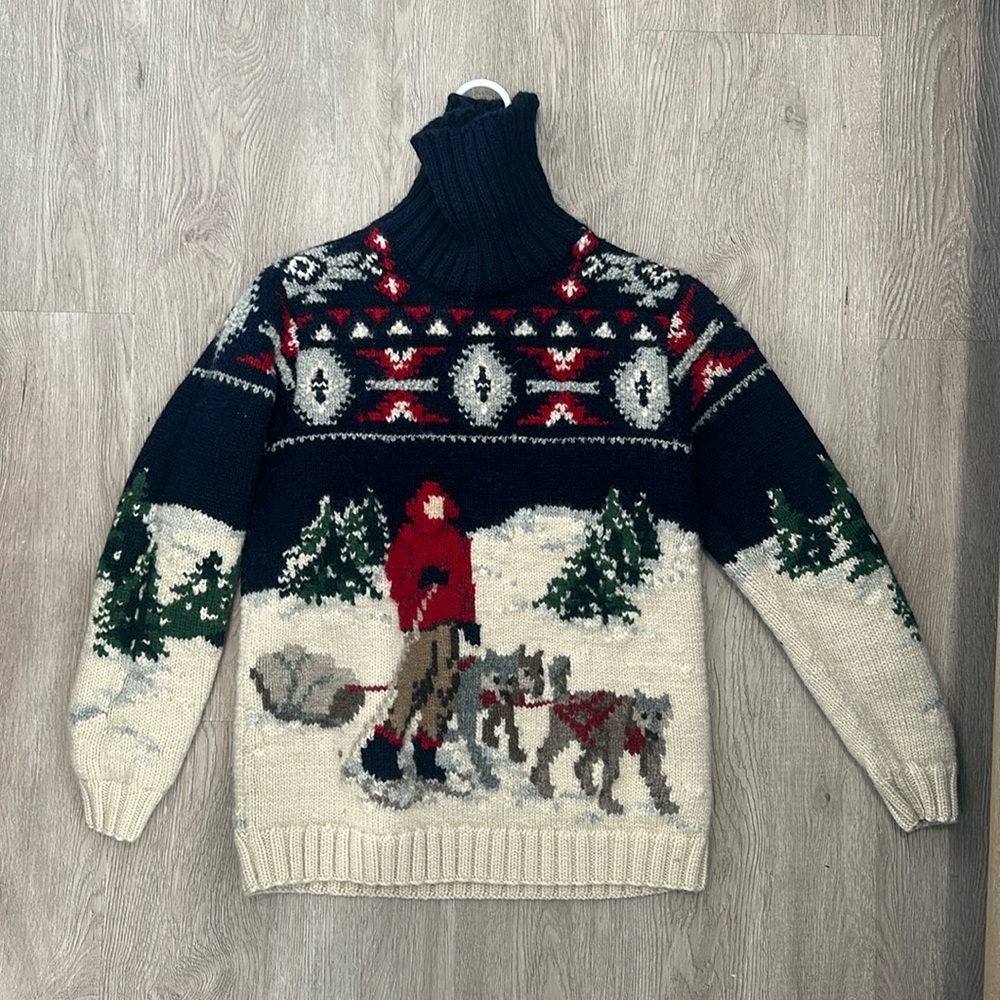 Vintage Ralph Lauren Hand Knit Wool Sweater